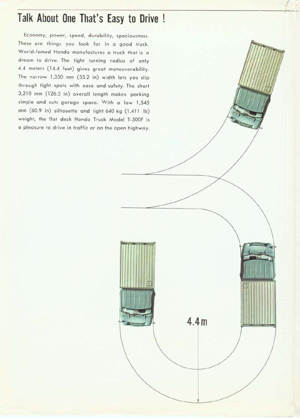 Honda T500 Brochure Page 2